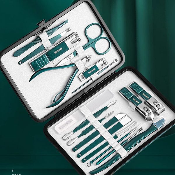 Professional Nail Care Kit - Nail Clippers, Toe Nail Scissors, Cuticle Trimmer, and Pedicure Tools for Home Use | Compact and Durable Design |18 pieces